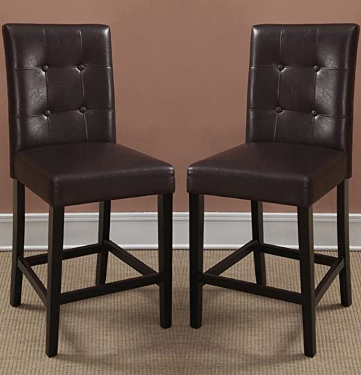 F1144 Counter Height Chair Dark Brown