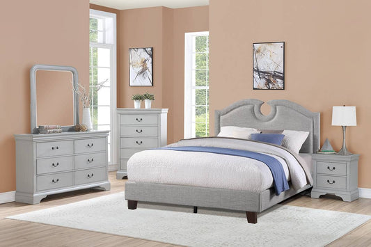 Sophie Queen Bed Grey