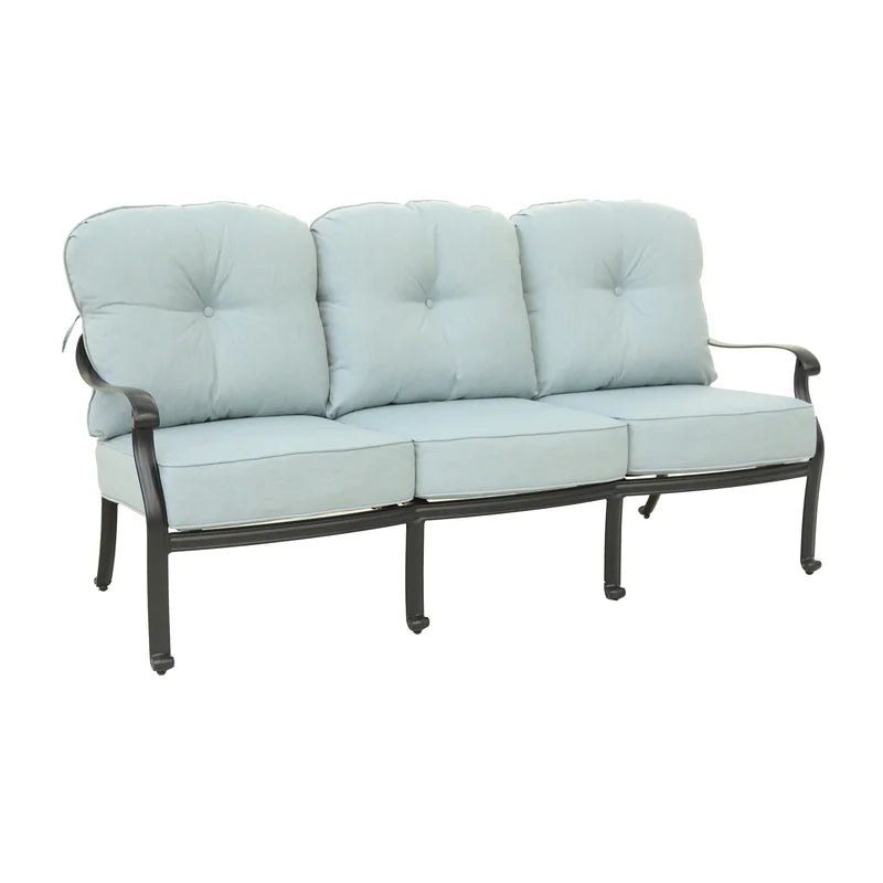 Light Blue Sofa With Cushion