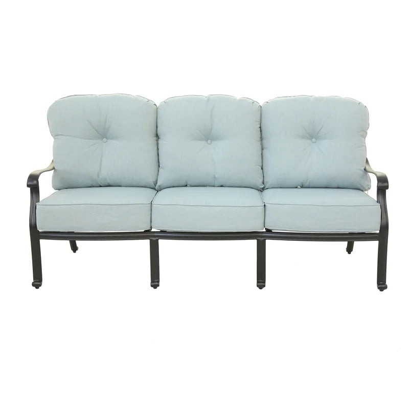 Light Blue Sofa With Cushion