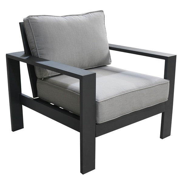 Club Chair with Cushion- Powdered Pewter