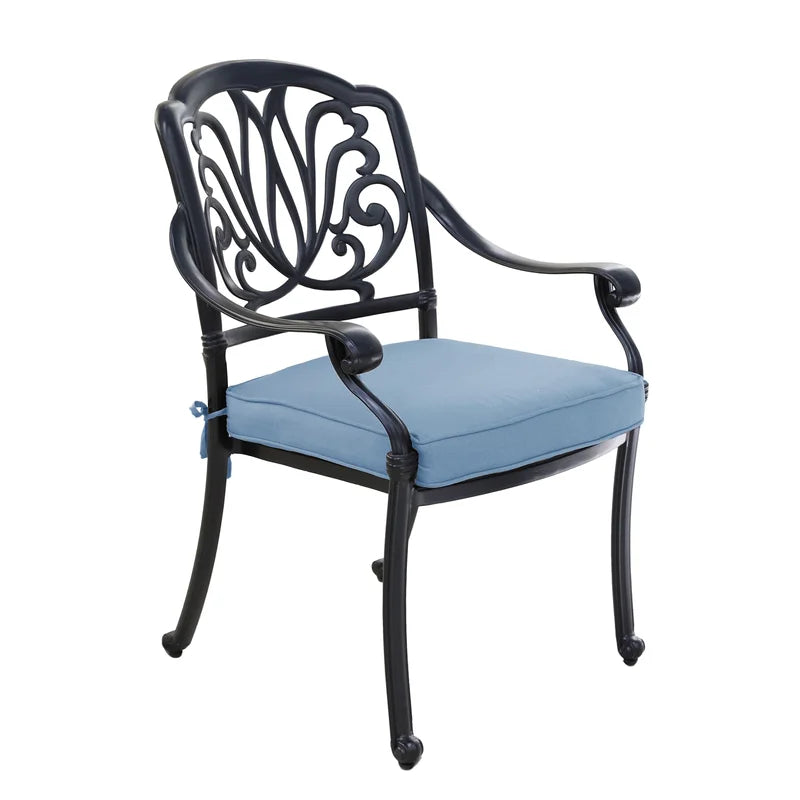 Arm Chair With Cushion Sapphire Blue