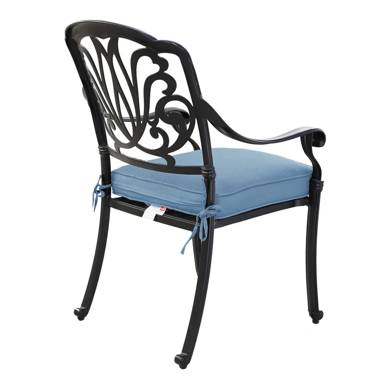 Arm Chair With Cushion Sapphire Blue