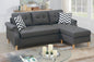 F6459 All-in-One Reversible Sectional W/ 2 Accent Pillows