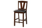 F1333 Dark Walnut Counter Height Chair (Set of 2)