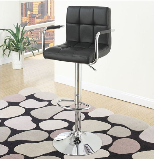 F1557 Modern Square Black Barstool (set of 2)