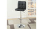 F1565 Modern Square Armless Black Barstool (set of 2)