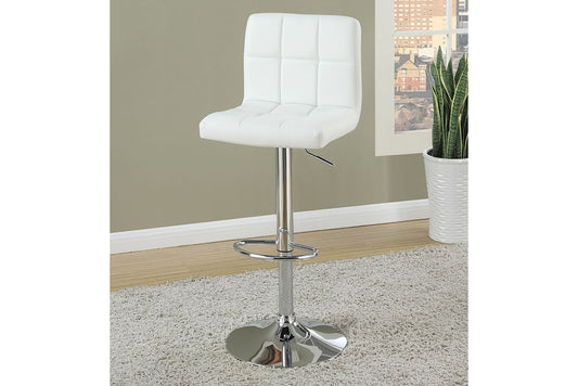 F1566 Modern Square Armless White Barstool (set of 2)