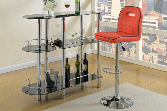 F2114 Bar Stand Glass Black