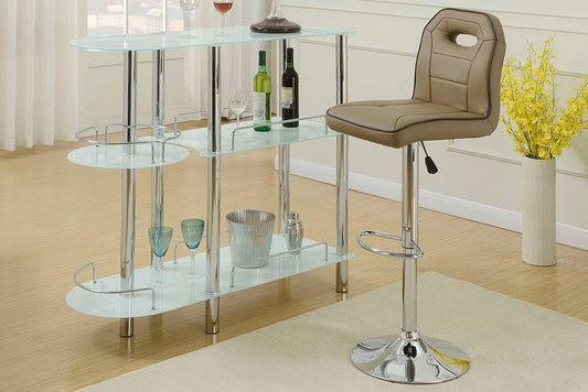 F2120 Bar Stand Glass White