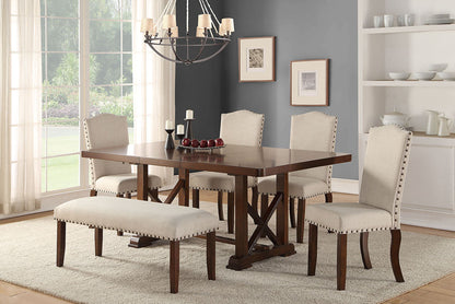 F2398 Dining Table Wooden Brown