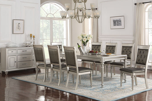 F2432 Silver Dining Table Rectangle