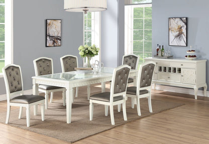 F2474 Dining Table in White Finish