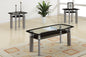 F3091 3-Pcs Coffee Table Set	Glass Top Black(Rectangular-shaped)