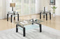 F3147 3-Pcs Coffee Table Set Glass Top