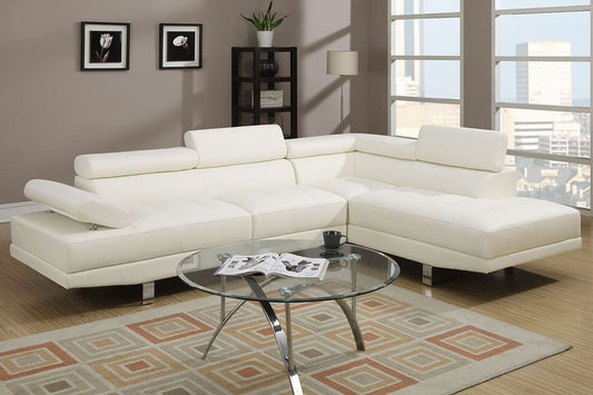 F7320 White Sectional Sofa