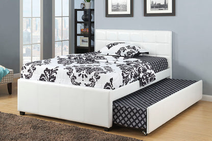 F9216F Full Size Bed w/ Trundle White