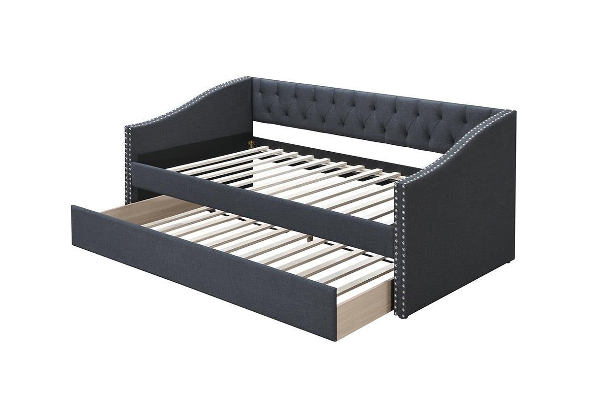 F9454 Day Bed w/ Slats + Trundle Charcoal