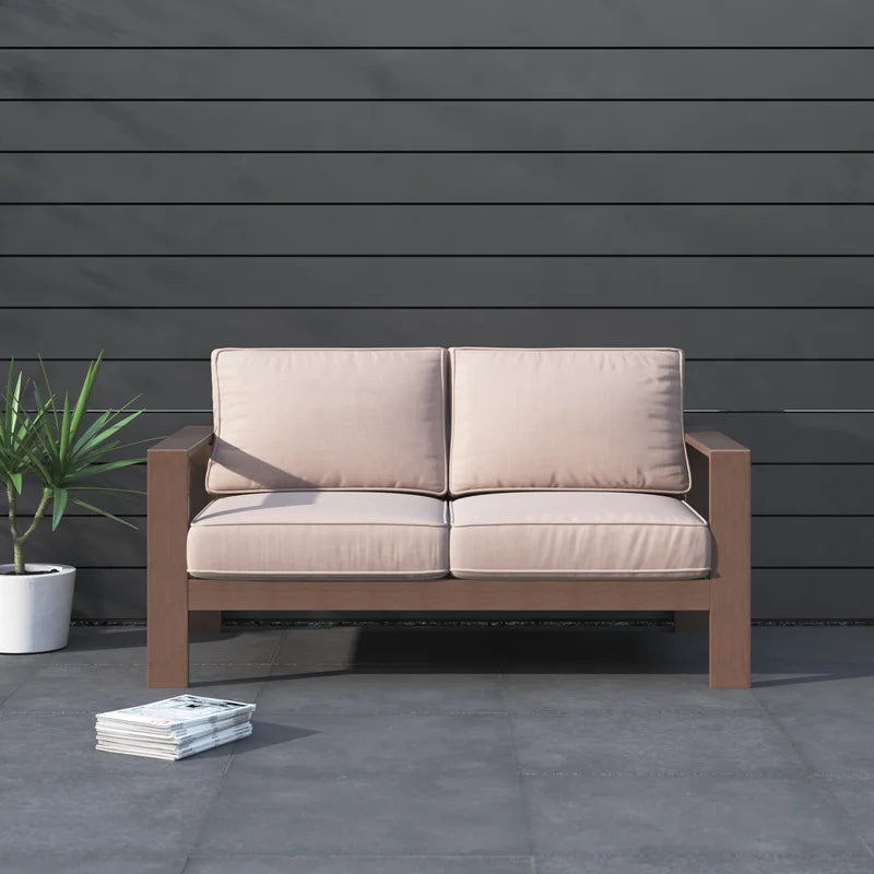Loveseat with Cushion-Taupe