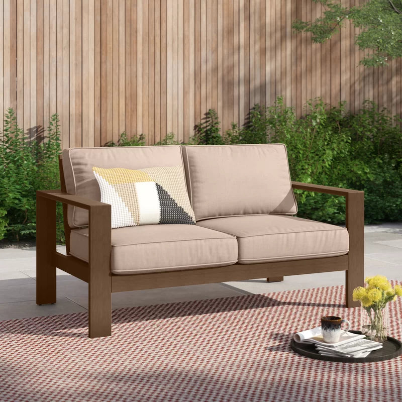 Loveseat with Cushion-Taupe