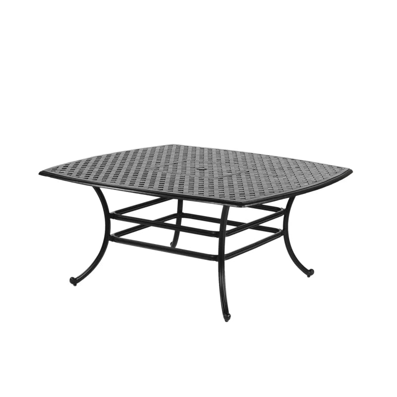 64" Square Cast Aluminum Dining Table- Dark Lava Bronze