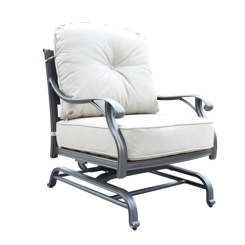 High Back Club Motion Chair with Cushion- Sand Dollar