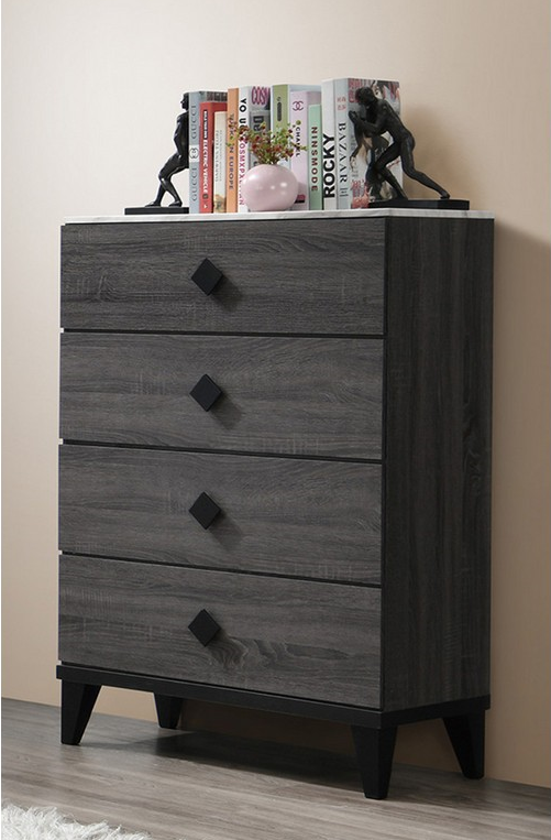 F5454 Chest Marble Top Grey