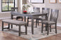 F2605 6-pcs Dining Set Grey finish wood by Poundex