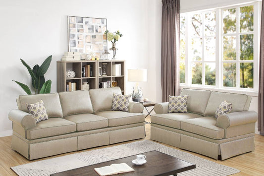 F6442 2-PCS Sofa Set Beige