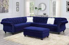 F6434 4-PCS Sectional Indigo