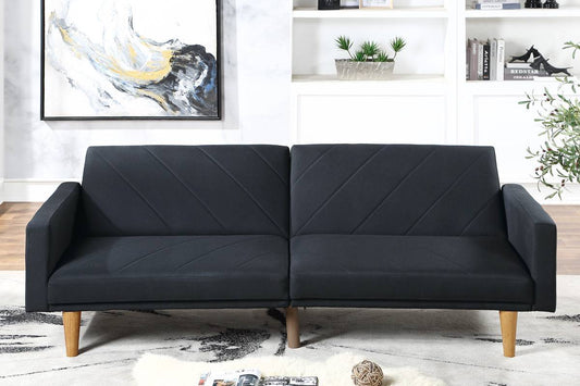 F8504  Adjustable Sofa Black Polifiber