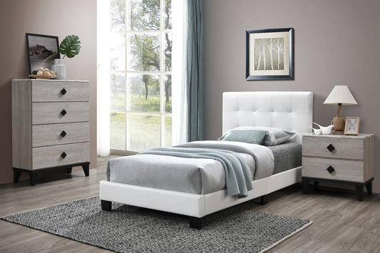 F9568T Twin Bed White