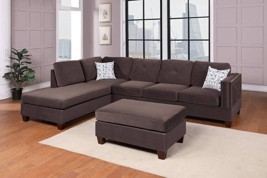 F8844 2-Pcs Sectional Sofa Velvet