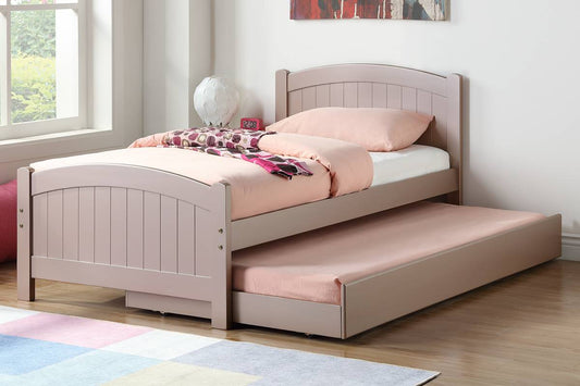 F9144 Twin Bed + Trundle Rose Gold