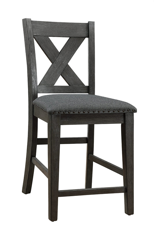 F1789 Dark Grey  High Chair by Poundex (Set of 2)