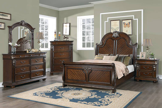 F9463Q Queen Bed Brown