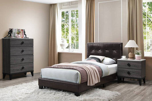 F9566Q Queen Bed Brown