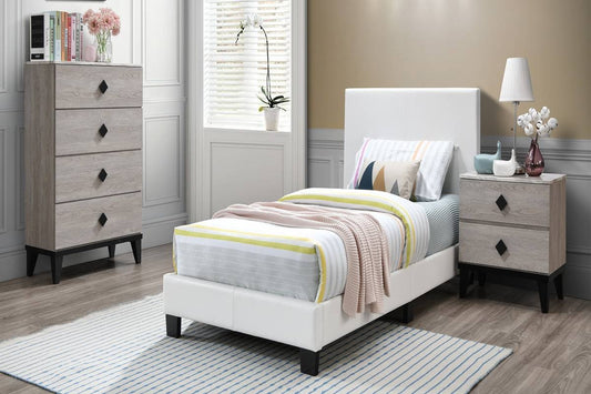 F9209T Twin Bed White